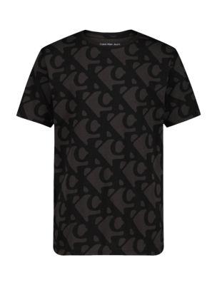 Boys Allover Monogram Classic T-Shirt by CALVIN KLEIN