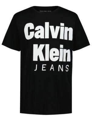 Boys Bold CKJ Logo Crewneck Tee by CALVIN KLEIN