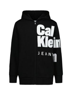 Boys Bold Logo Graphic Zip Hoodie by CALVIN KLEIN