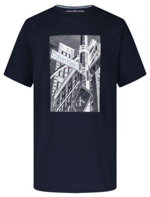 Boys City Sign Graphic Tee by CALVIN KLEIN