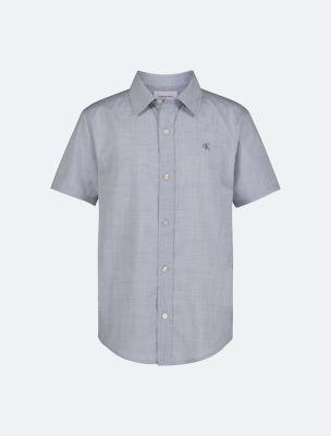 Boys Fine Stripe Classic Button-Down Shirt by CALVIN KLEIN