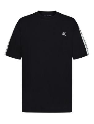 Boys Logo Tape Crewneck Tee by CALVIN KLEIN