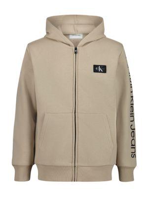 Boys Monologo Patch Zip Hoodie by CALVIN KLEIN
