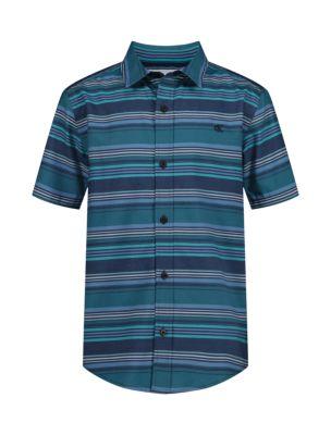 Boys Stripe Classic Button-Down Shirt by CALVIN KLEIN