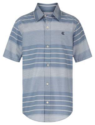 Boys Summer Stripe Button-Down Shirt by CALVIN KLEIN