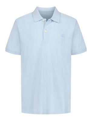 Boys Tonal Monogram Polo Shirt by CALVIN KLEIN