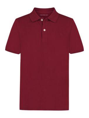 Boys Tonal Monogram Polo Shirt by CALVIN KLEIN