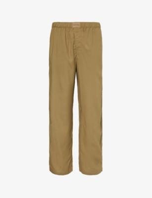Branded-patch elasticated-waist woven pyjama trousers by CALVIN KLEIN