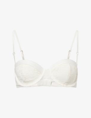 Bridal Underwired Floral-Lace Balconette Bra by CALVIN KLEIN