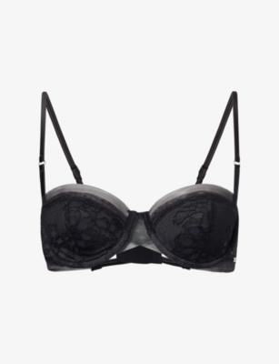 Bridal Underwired Floral-Lace Balconette Bra by CALVIN KLEIN