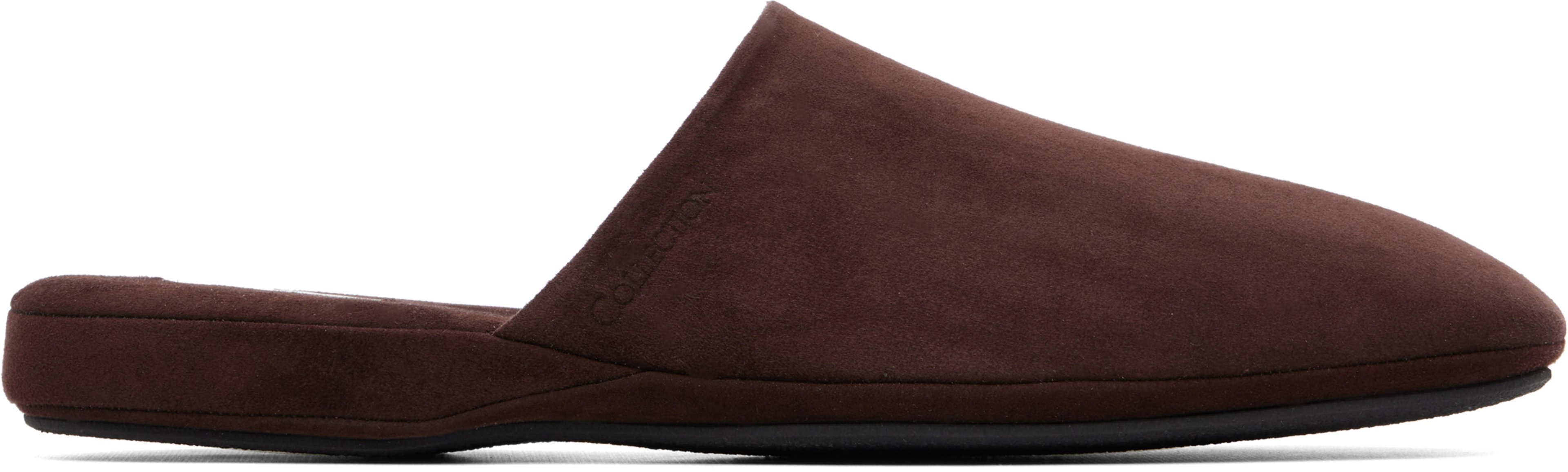 Brown Hugh Slippers by CALVIN KLEIN