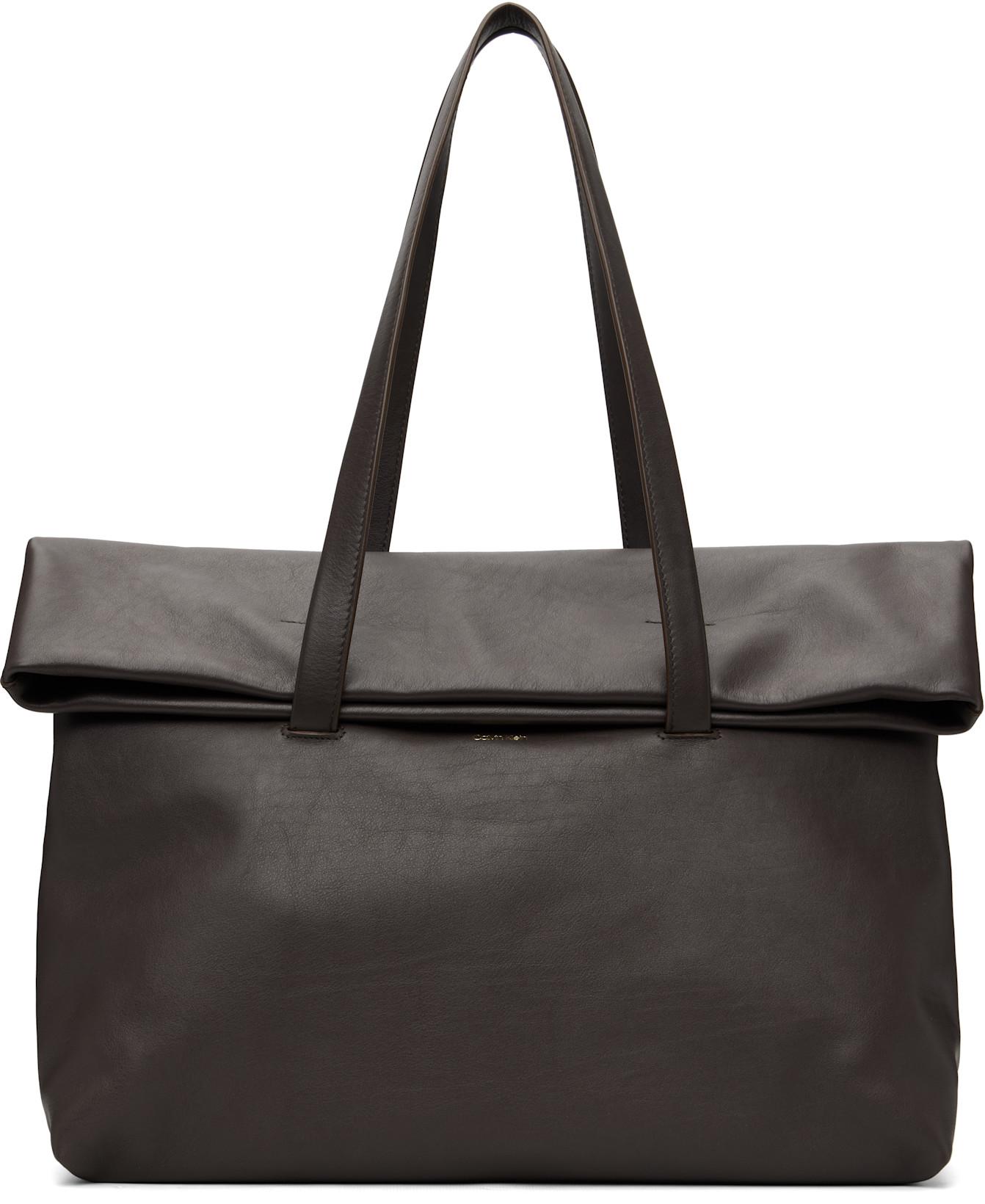 Brown NY City North South Tote by CALVIN KLEIN