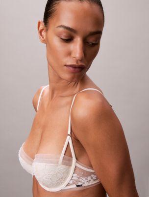 CK Black Bridal Lightly Lined Balconette Bra by CALVIN KLEIN