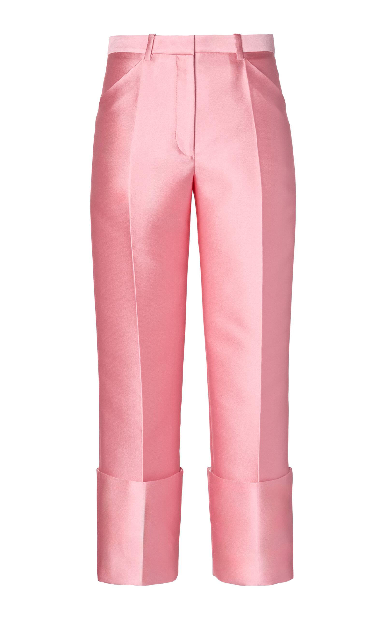 Calvin Klein Collection Eva Cuffed Satin Trousers - Moda Operandi by CALVIN KLEIN