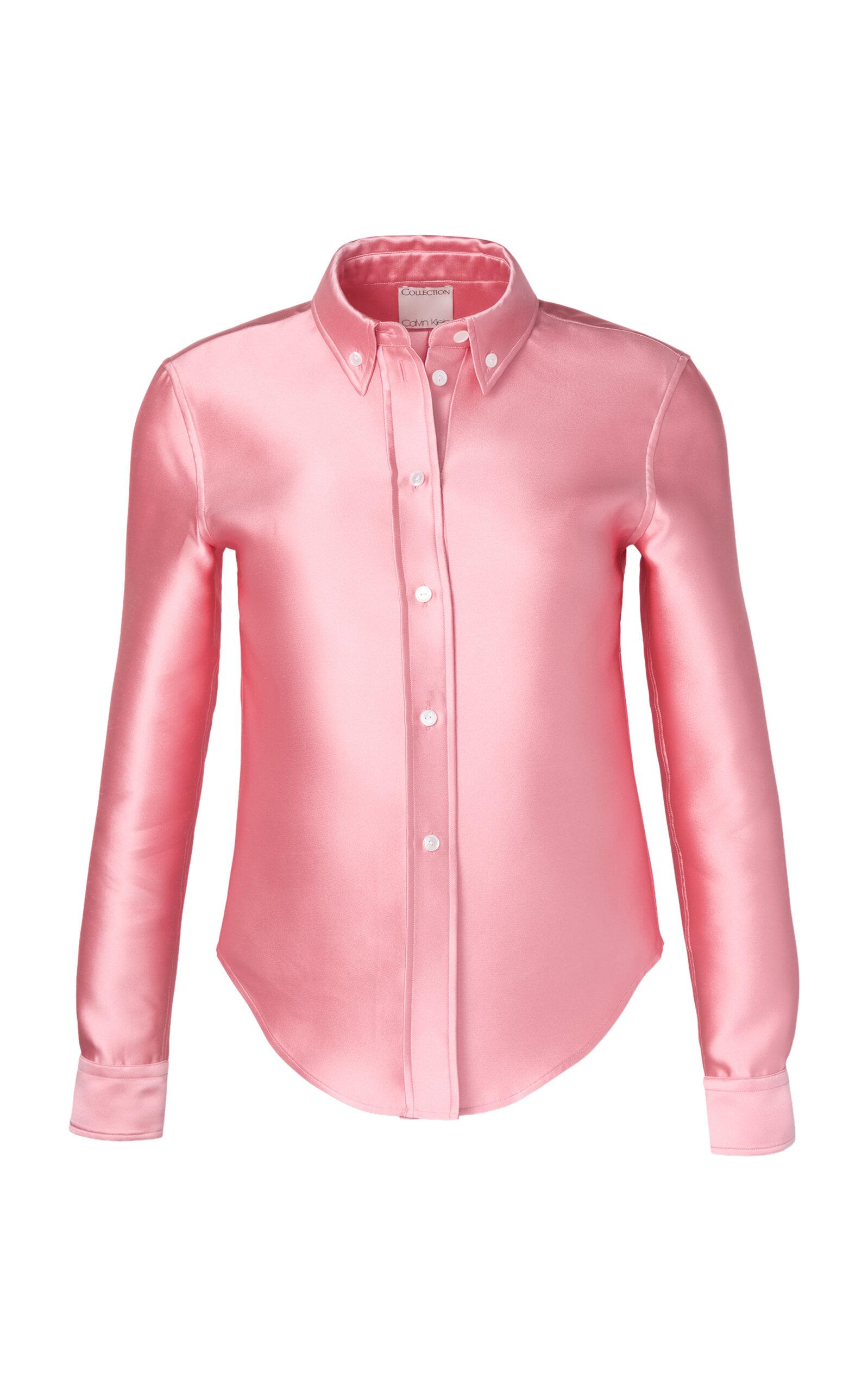 Calvin Klein Collection Sophie Shrunken Satin Shirt - Moda Operandi by CALVIN KLEIN