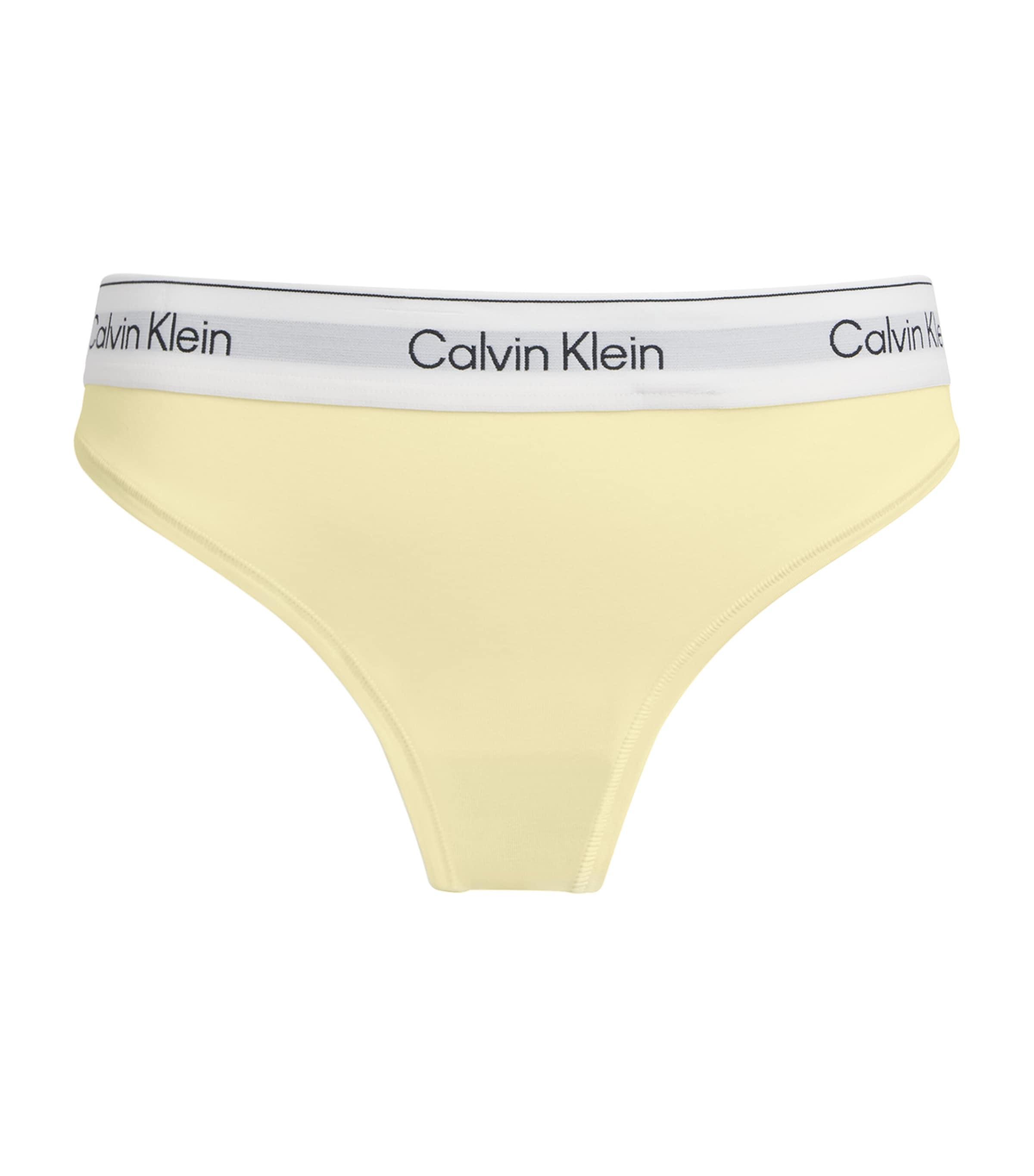 Calvin Klein Cotton-Blend Icon Thong by CALVIN KLEIN