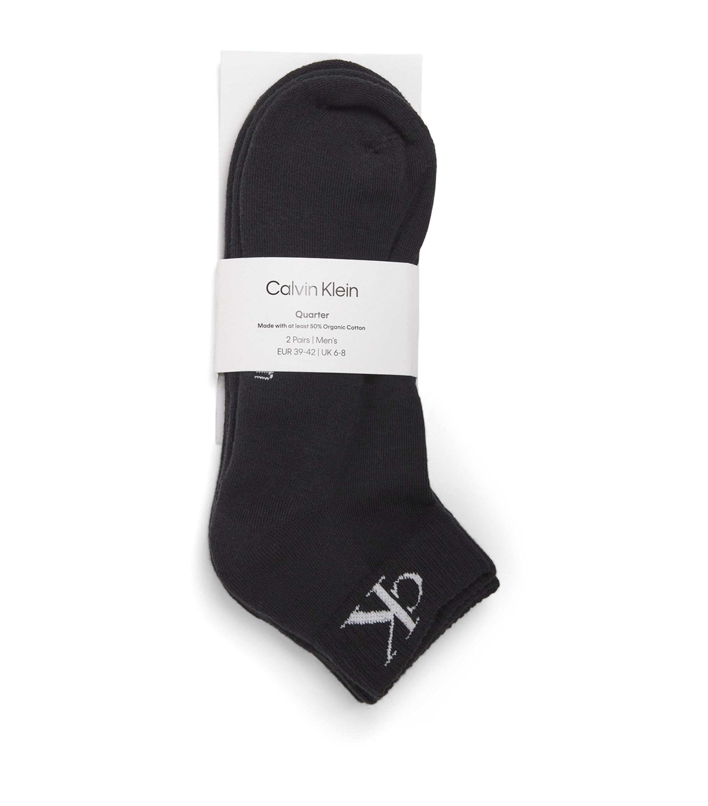 Calvin Klein Cotton-Blend Quarter Socks (Pack of 2) by CALVIN KLEIN