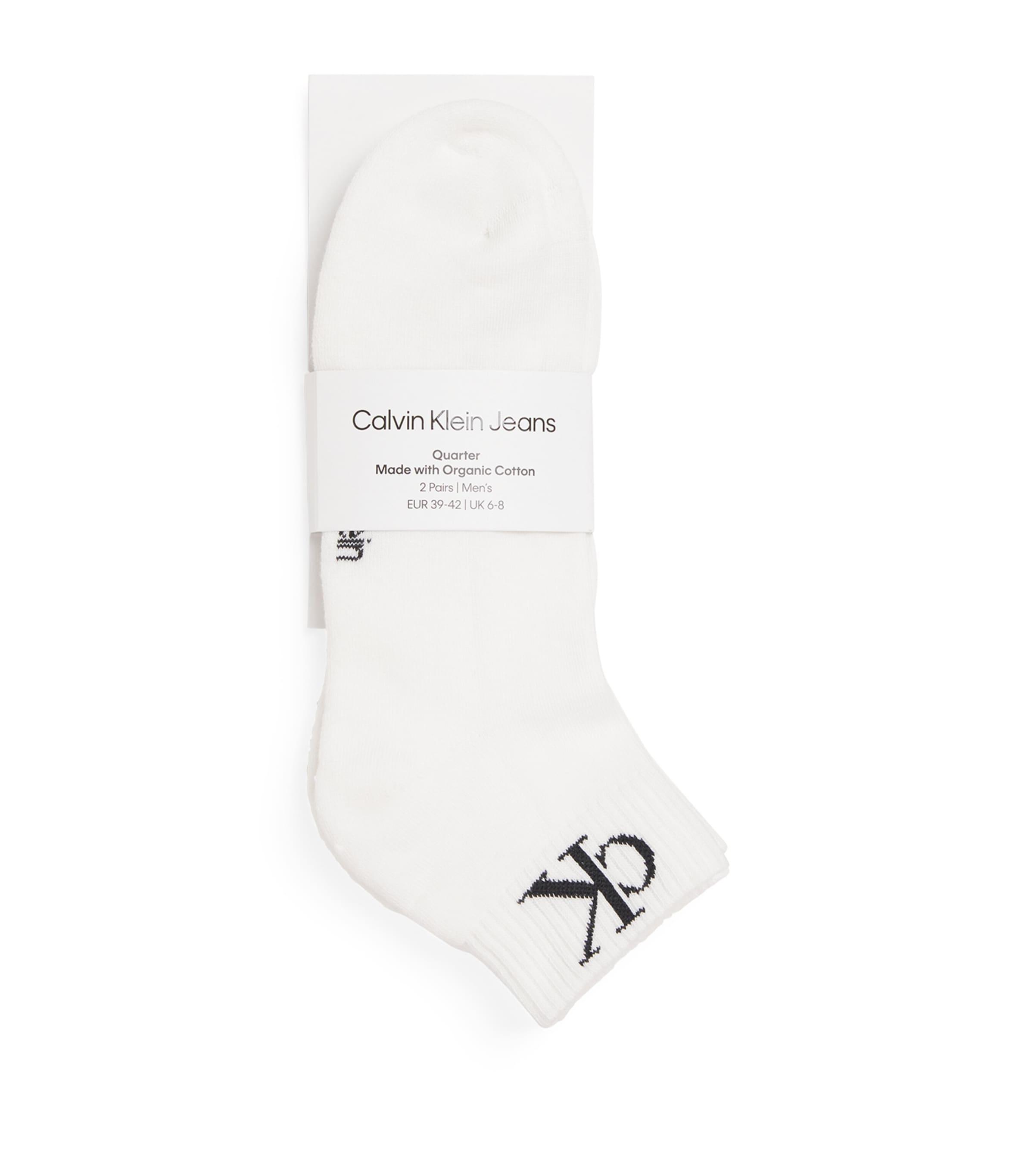 Calvin Klein Cotton-Blend Quarter Socks (Pack of 2) by CALVIN KLEIN