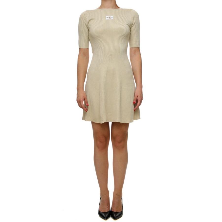 Calvin Klein Logo Print Ribbed Dress by CALVIN KLEIN