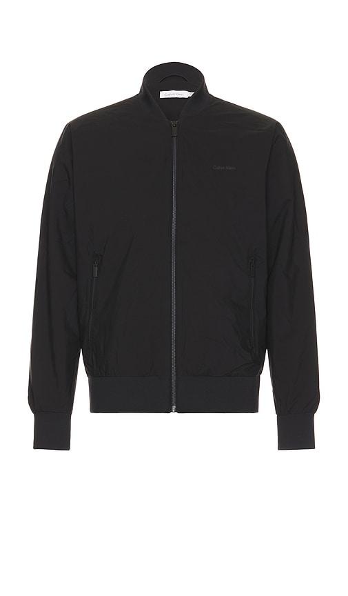 Calvin Klein Matte Bomber Jacket in Black by CALVIN KLEIN