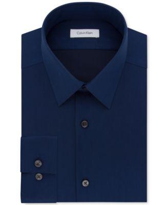 Calvin Klein Men's Performance Wrinkle Free Herringbone Slim Fit Dress Shirt by CALVIN KLEIN