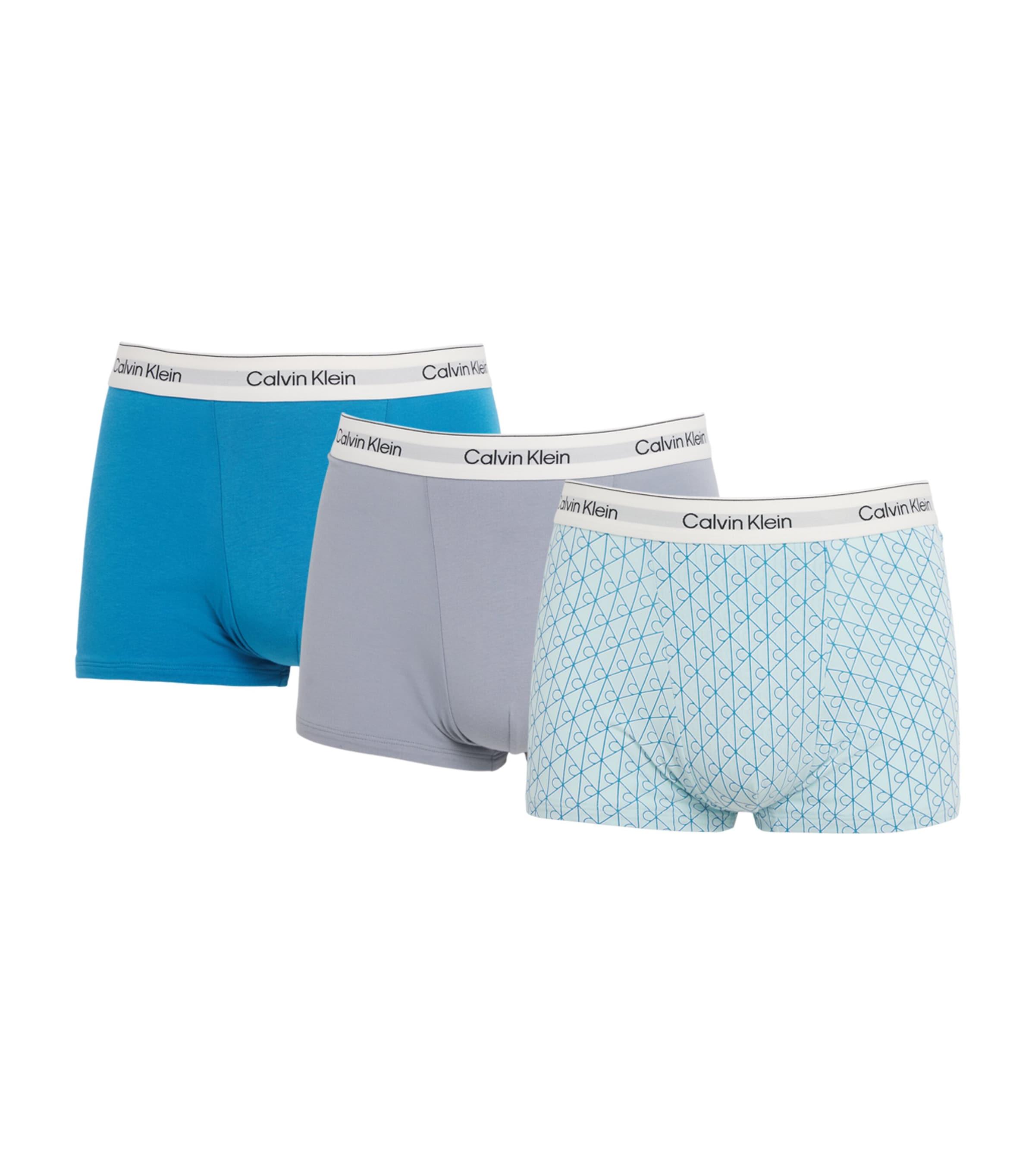 Calvin Klein Stretch-Cotton Relaxed Icon Trunks (Pack of 3) by CALVIN KLEIN