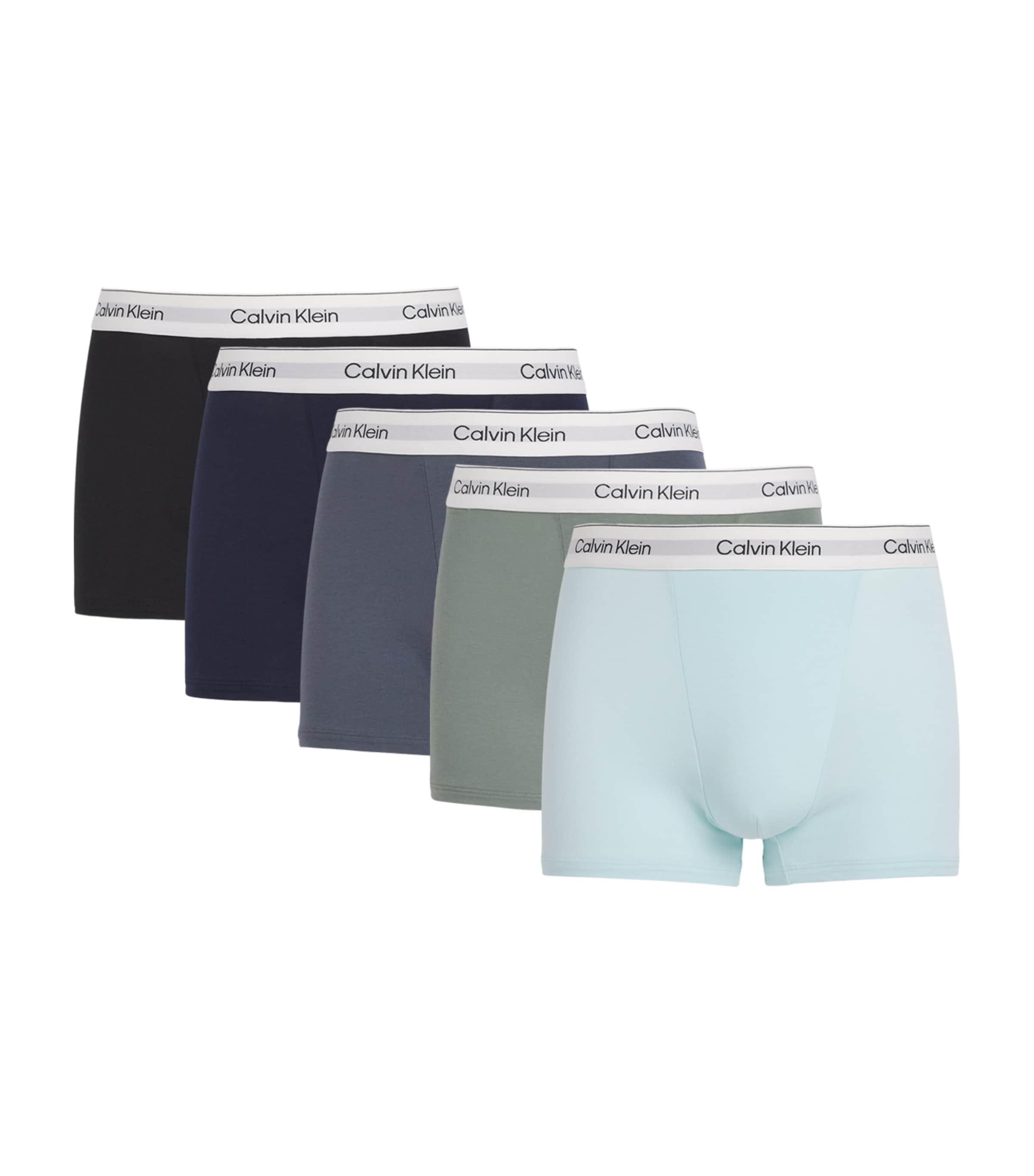 Calvin Klein Stretch-Cotton Relaxed Icon Trunks (Pack of 5) by CALVIN KLEIN