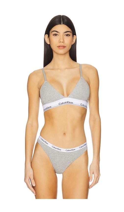 Calvin Klein Underwear Calvin Klein Icon Cotton Modal Lightly Lined Triangle in Grey by CALVIN KLEIN