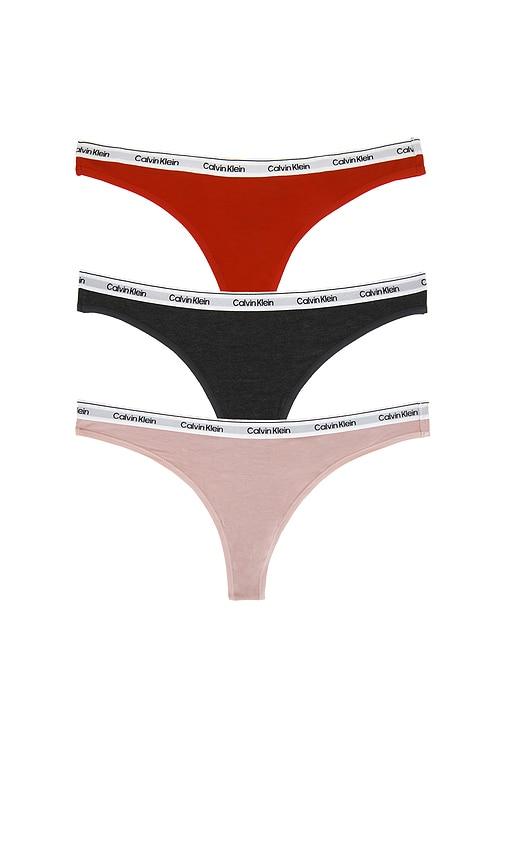 Calvin Klein Underwear Calvin Klein Thong 3 Packs in Red,Pink by CALVIN KLEIN