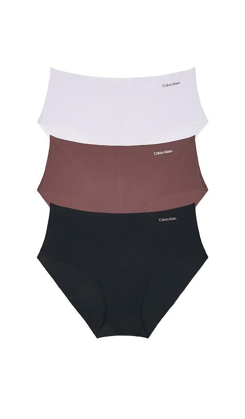 Calvin Klein Underwear Hipster Panty 3 Pack in Black,Lilac by CALVIN KLEIN