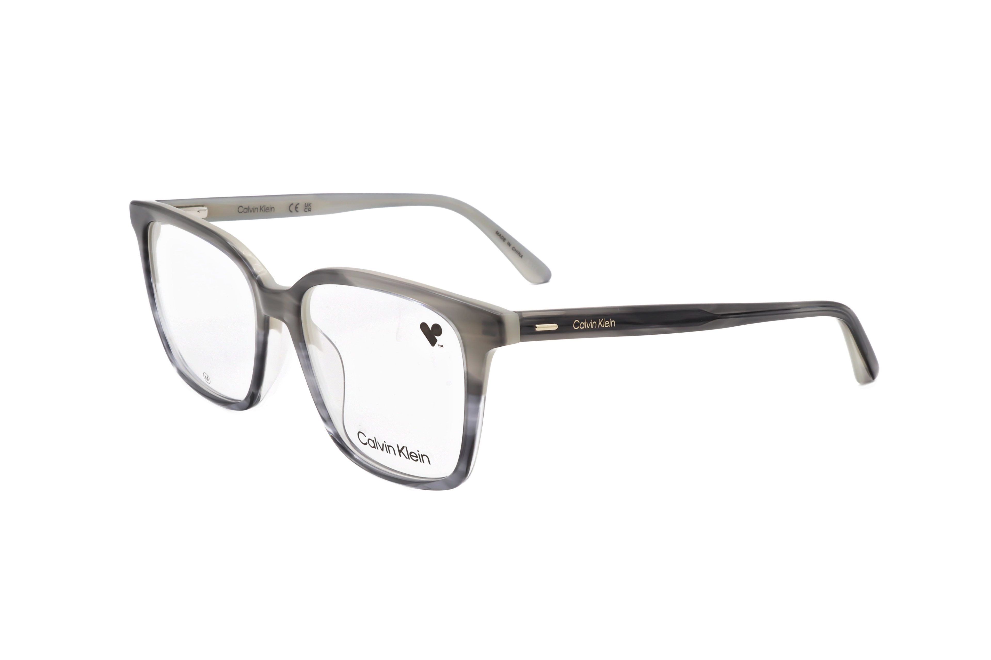 Calvin Klein Women's 99mm Striped Grey Opticals by CALVIN KLEIN Calvin Klein Women's 99mm Striped Grey Opticals by CALVIN KLEIN