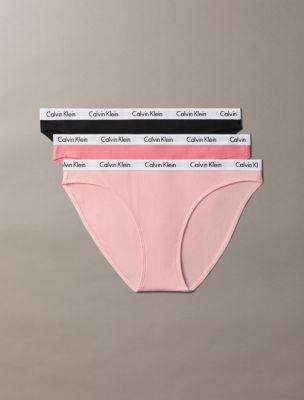 Carousel Cotton Stretch Rib 3-Pack Bikini by CALVIN KLEIN