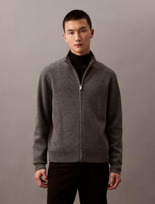 Cashmere Lightweight Zip Jacket by CALVIN KLEIN