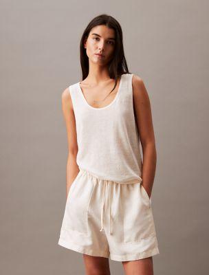 Casual Linen Blend Pull-On Shorts by CALVIN KLEIN