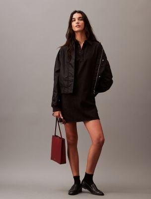 Chambray Mini Shirt Dress by CALVIN KLEIN