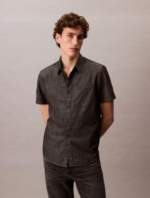 Chambray Short Sleeve Classic Shirt by CALVIN KLEIN
