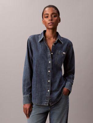 Classic Denim Button-Down Shirt by CALVIN KLEIN