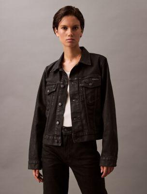 Coated Classic Denim Trucker Jacket by CALVIN KLEIN
