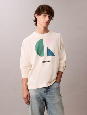 Colorblock Logo Graphic Classic Sweater by CALVIN KLEIN