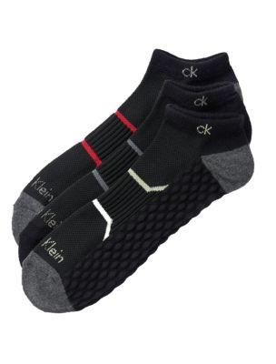 Combed Cotton 3-Pack Cushion No Show Socks | Calvin Klein by CALVIN KLEIN