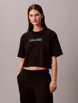 Commuter Boxy Cropped T-Shirt by CALVIN KLEIN