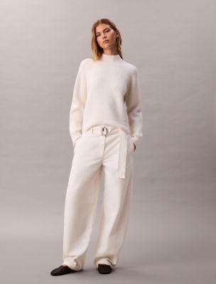 Cotton Belted Pants by CALVIN KLEIN