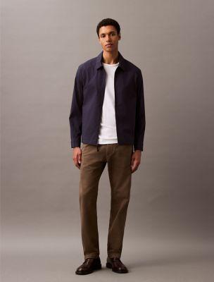 Cotton Blend Classic Zip Shirt Jacket by CALVIN KLEIN