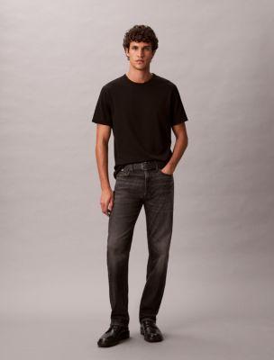 Cotton Cashmere Standard Straight Jeans by CALVIN KLEIN