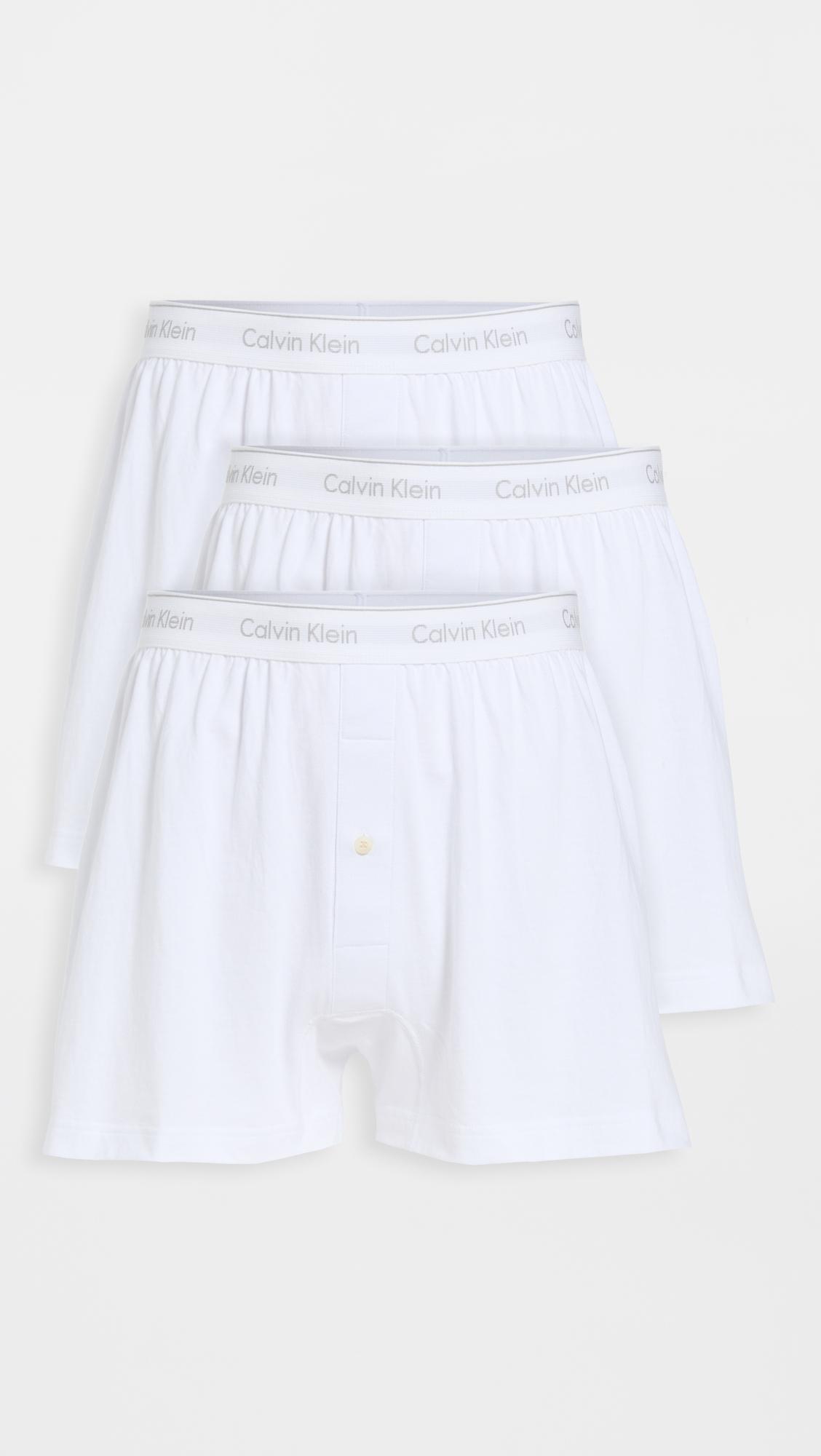 Cotton Classic Fit Knit Boxers 3 Pack by CALVIN KLEIN
