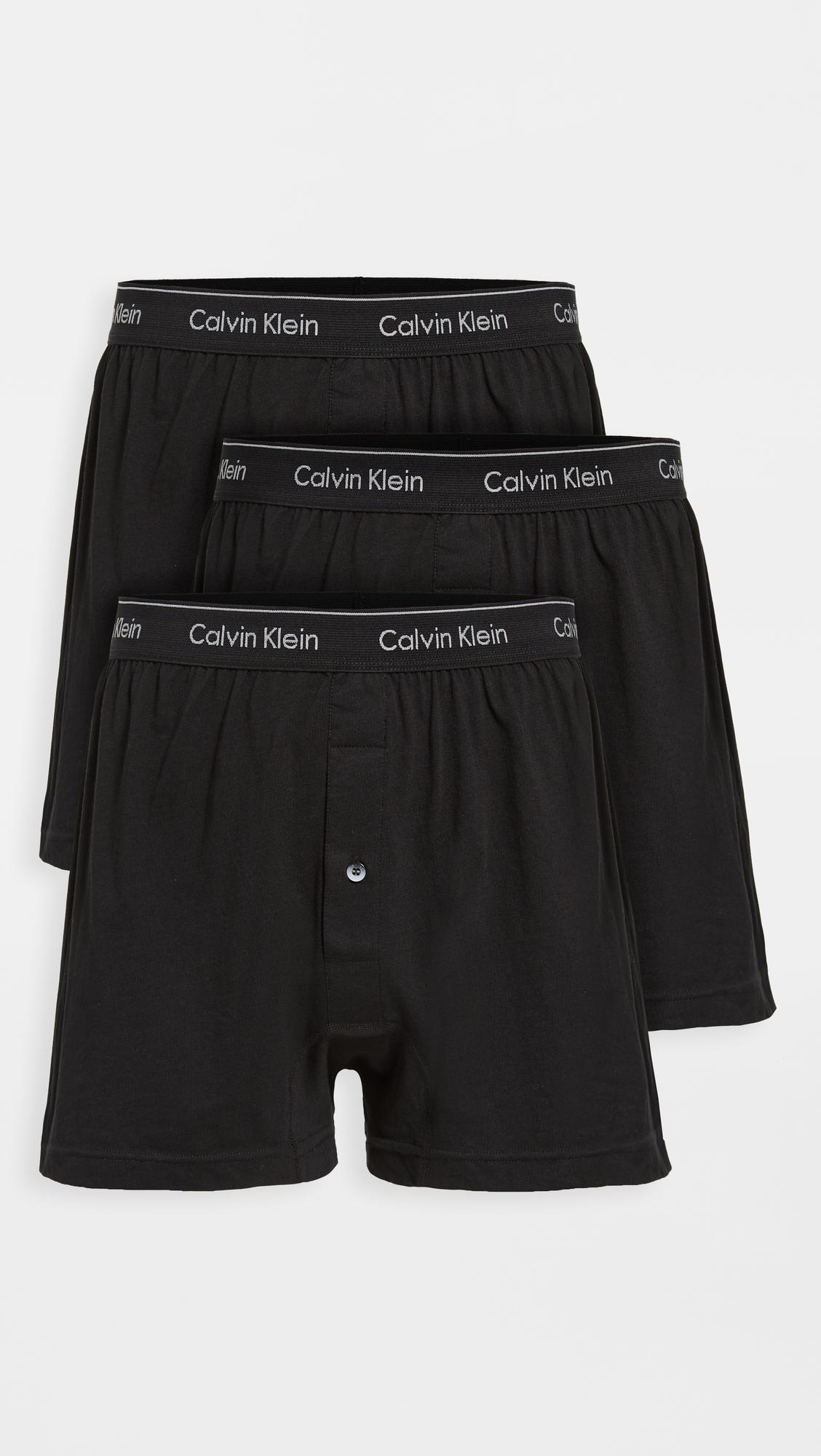 Cotton Classic Fit Knit Boxers 3 Pack by CALVIN KLEIN