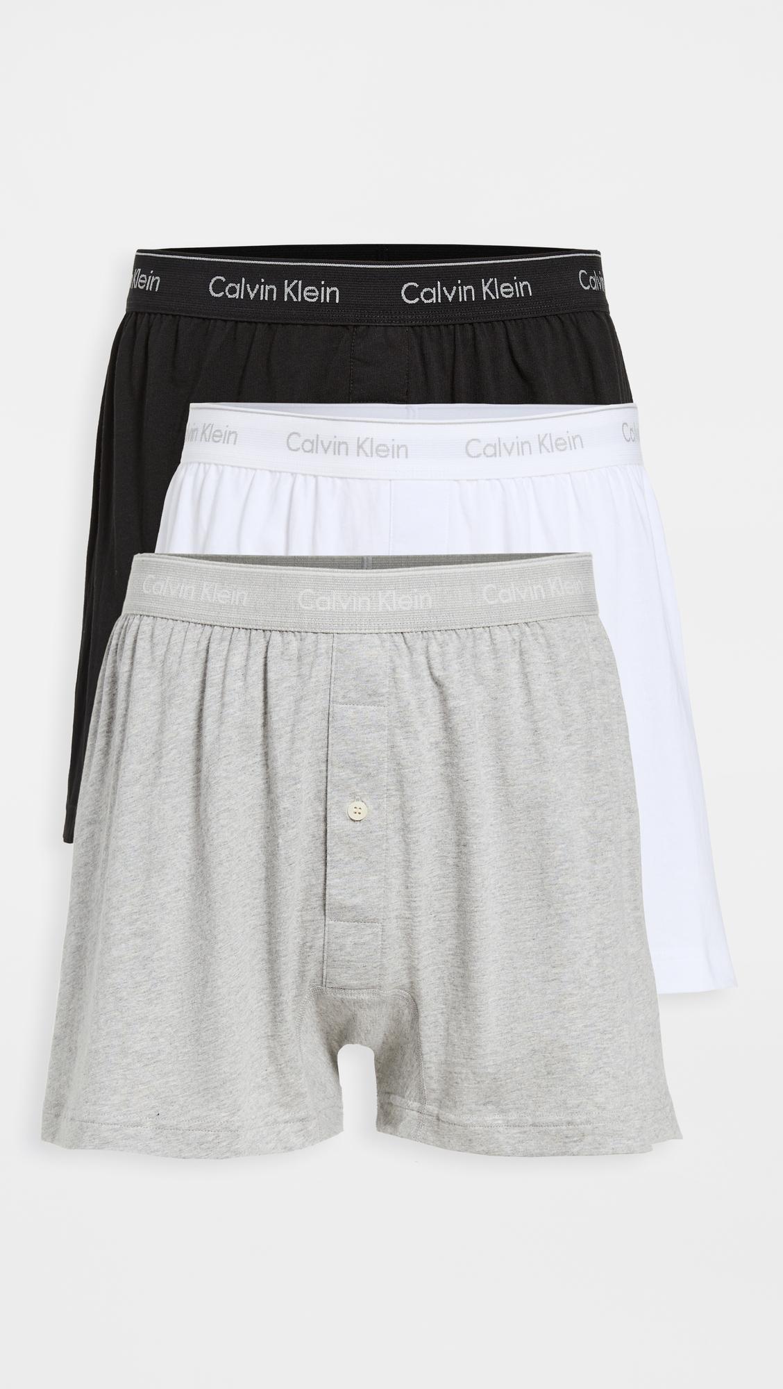 Cotton Classic Fit Knit Boxers 3 Pack by CALVIN KLEIN