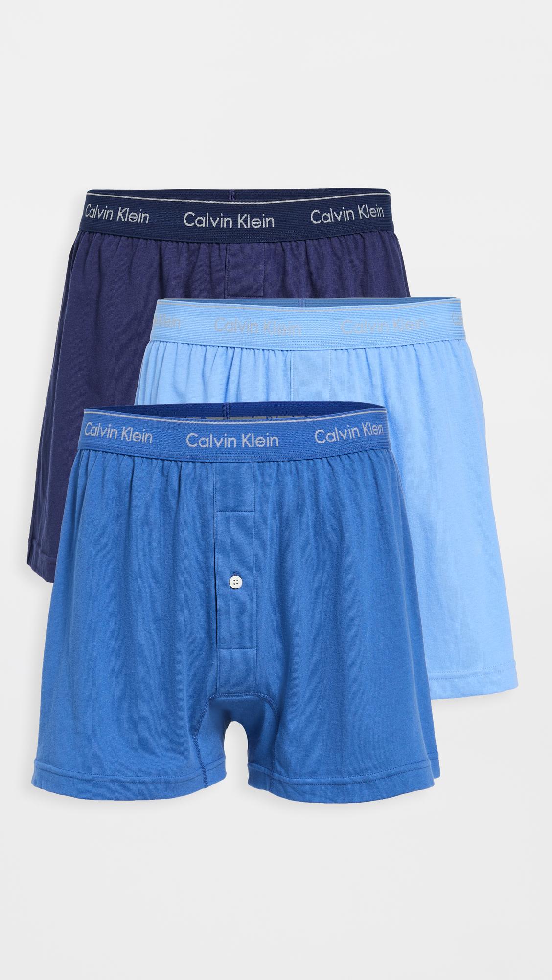 Cotton Classic Fit Knit Boxers 3 Pack by CALVIN KLEIN