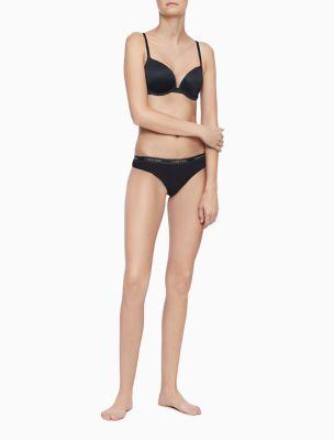 Cotton Essentials Logo Thong by CALVIN KLEIN