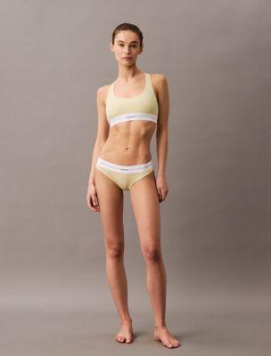Cotton Modal Stretch Rib Lightly Lined Bralette + Bikini | Calvin Klein by CALVIN KLEIN